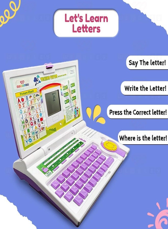 ويمبلي كمبيوتر محمول تعليمي للأطفال من عمر سنتين إلى خمس سنوات من ويمبلي | ٢٠ لعبة تعليمية ممتعة للأولاد والبنات من عمر سنتين إلى خمس سنوات، يتعلمون الآن الحروف والكلمات والرياضيات والألعاب والموسيقى والمنطق وأداة الذاكرة - Image 4